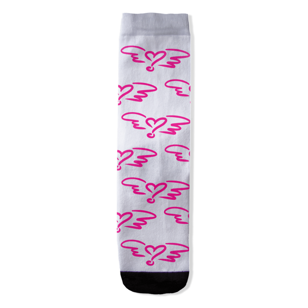 Heart With Wings Socks