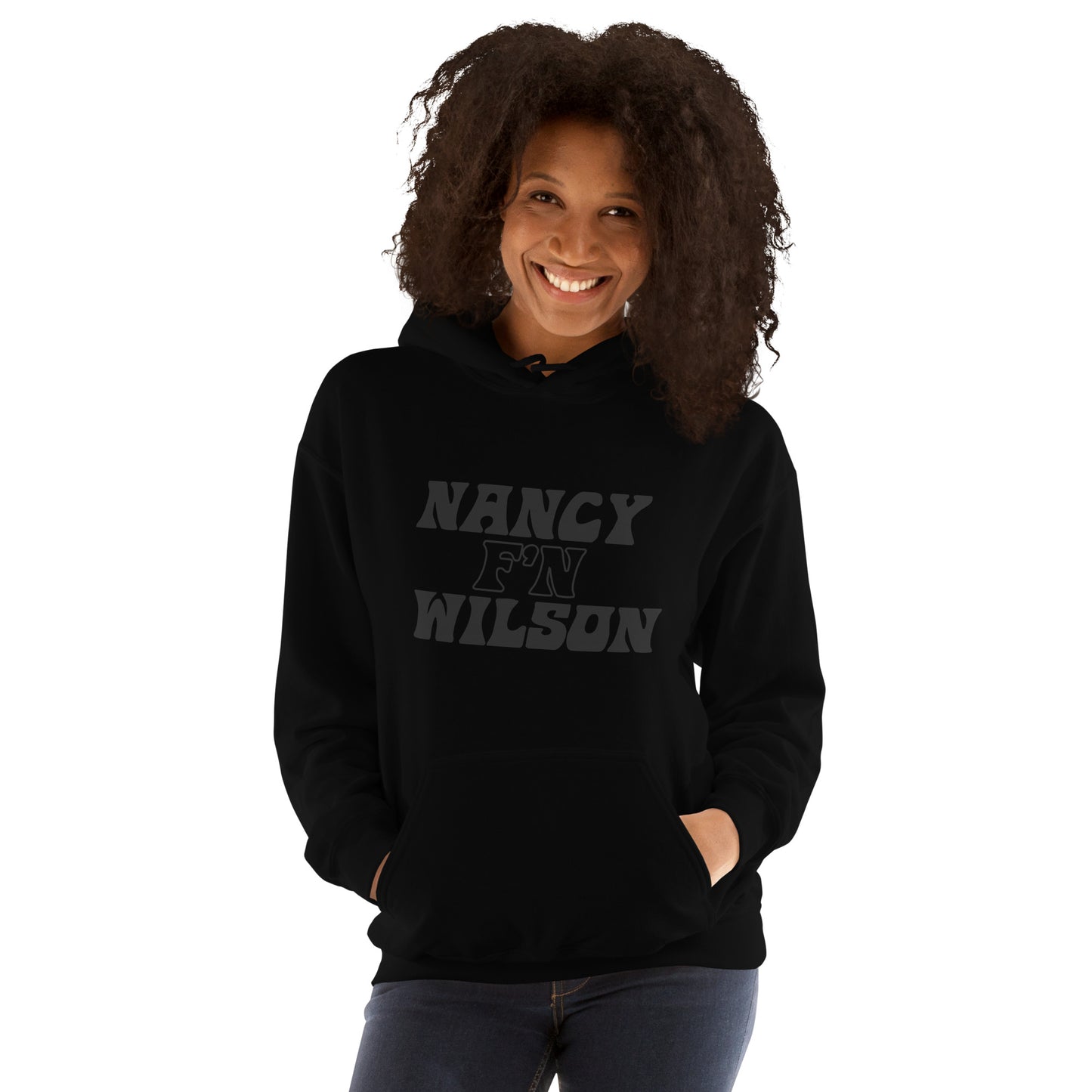 Nancy FN Wilson BLK on BLK Unisex Hoodie